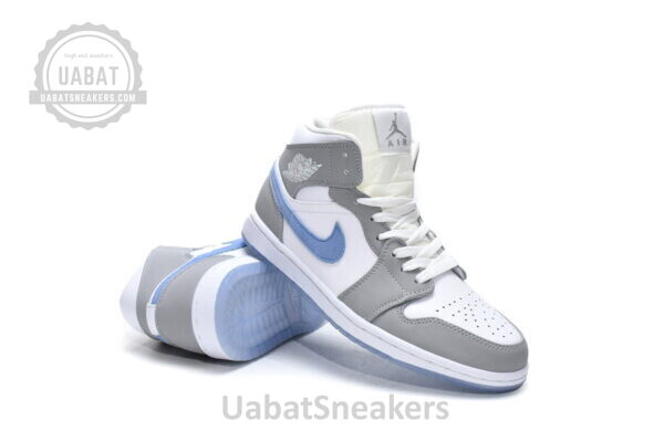 BQ6472-105 Air Jordan 1 Mid Wolf Grey Aluminum - Image 4