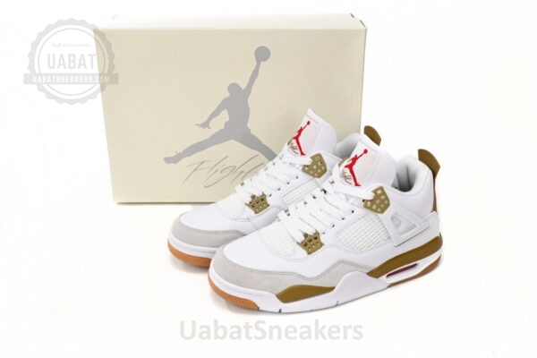 Nike SB x Air Jordan 4 White Brown - Image 3