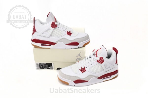 Nike SB x Air Jordan 4 White Red - Image 5