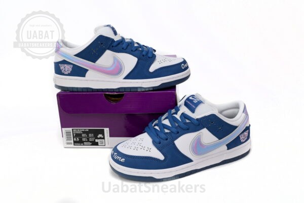 Born x Raised x Nike SB Dunk Low Blue White - Image 3