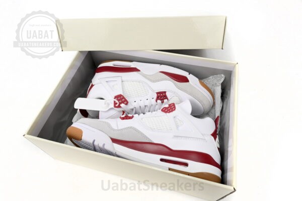 Nike SB x Air Jordan 4 White Red - Image 4