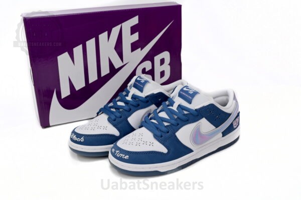 Born x Raised x Nike SB Dunk Low Blue White - Image 4