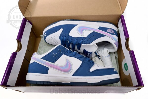 Born x Raised x Nike SB Dunk Low Blue White - Image 5