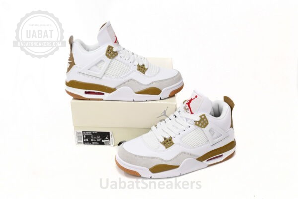 Nike SB x Air Jordan 4 White Brown - Image 2